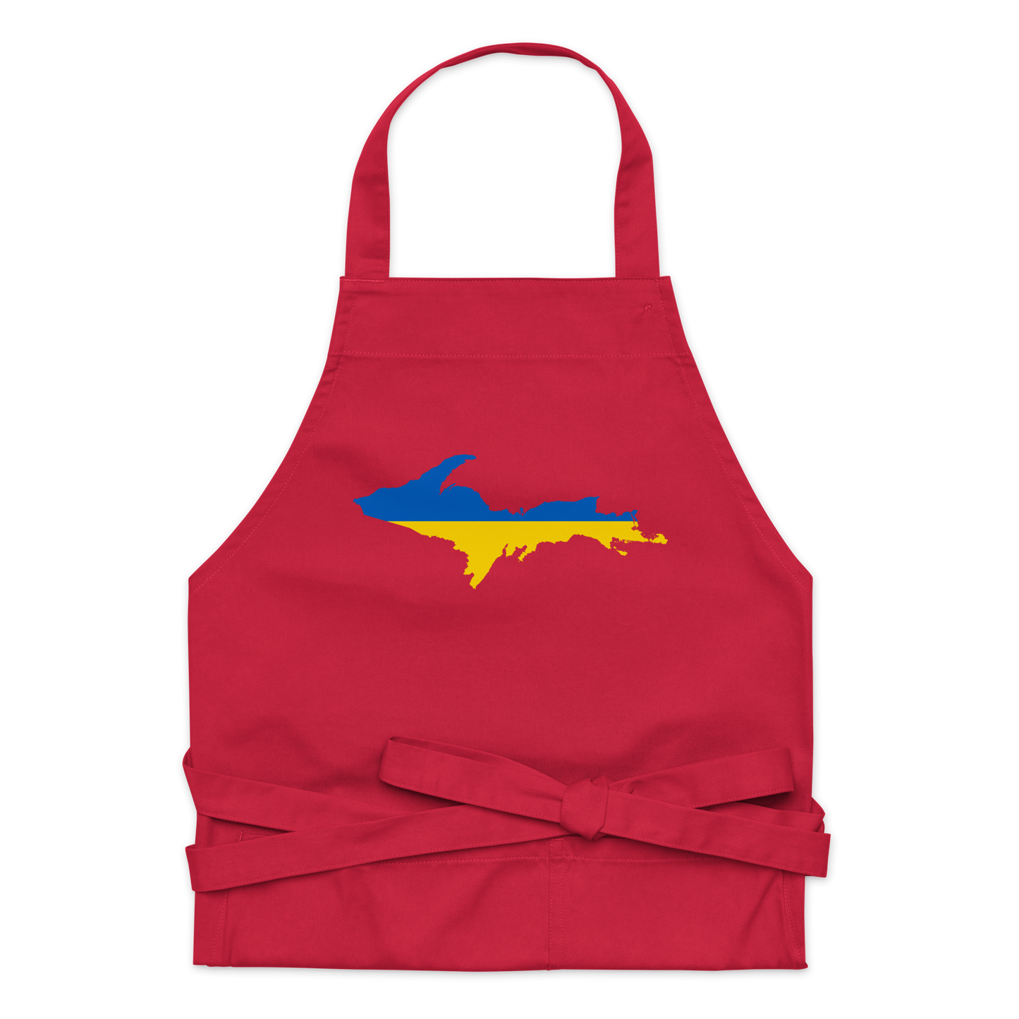 Michigan Upper Peninsula Apron (w/ UP Ukraine Flag Outline)