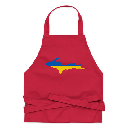 Michigan Upper Peninsula Apron (w/ UP Ukraine Flag Outline)