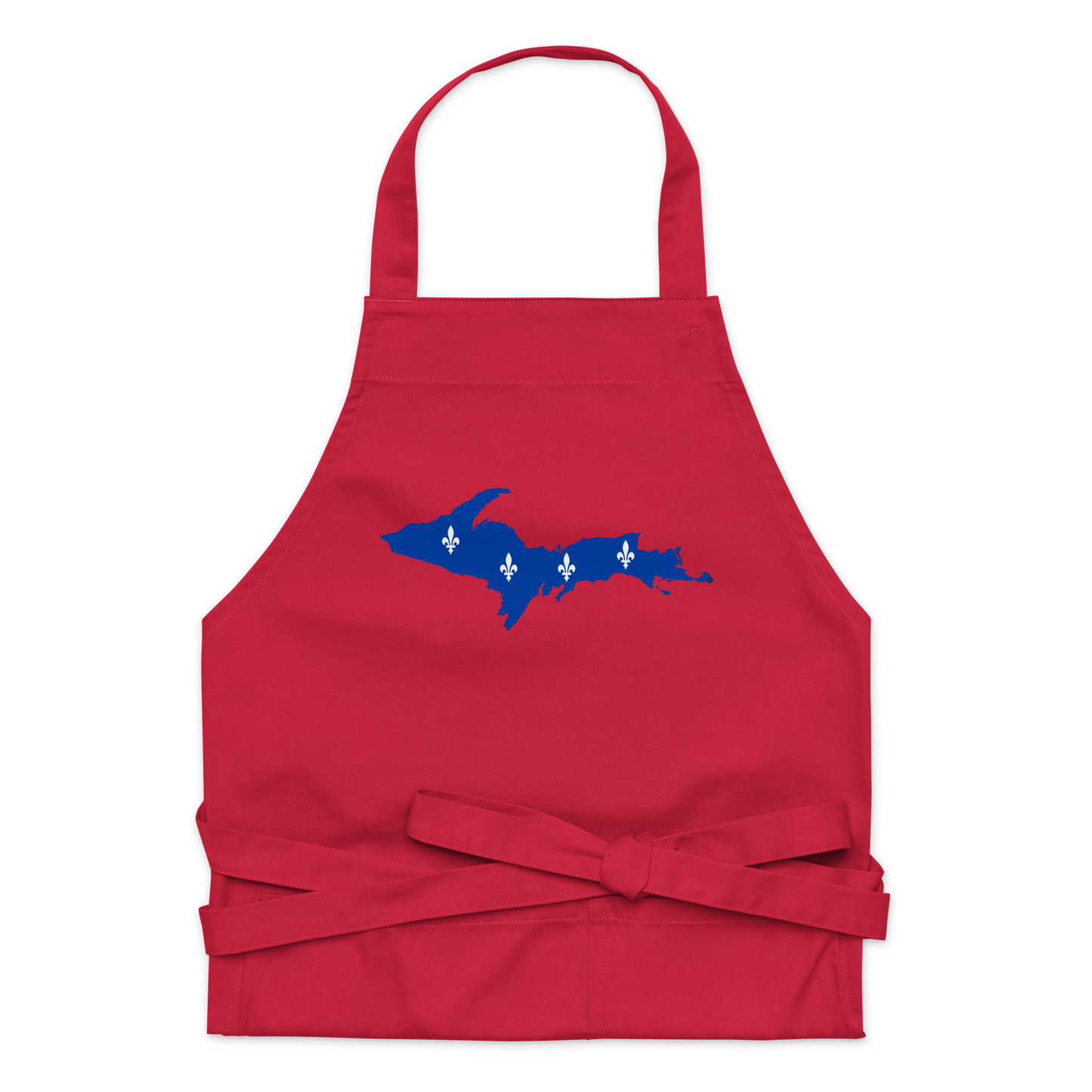 Michigan Upper Peninsula Apron (w/ UP Quebec Flag Outline) | Unisex Organic