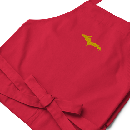 Michigan Upper Peninsula Apron (w/ Gold UP Outline)