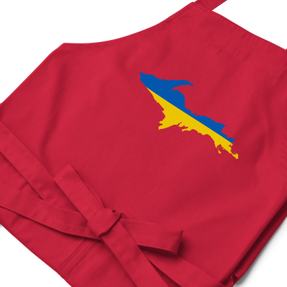 Michigan Upper Peninsula Apron (w/ UP Ukraine Flag Outline)