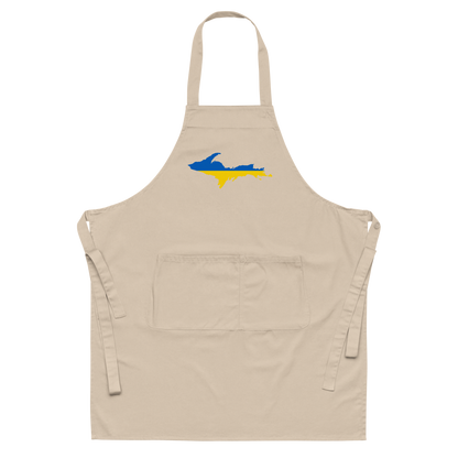 Michigan Upper Peninsula Apron (w/ UP Ukraine Flag Outline)