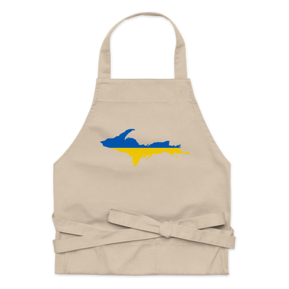 Michigan Upper Peninsula Apron (w/ UP Ukraine Flag Outline)