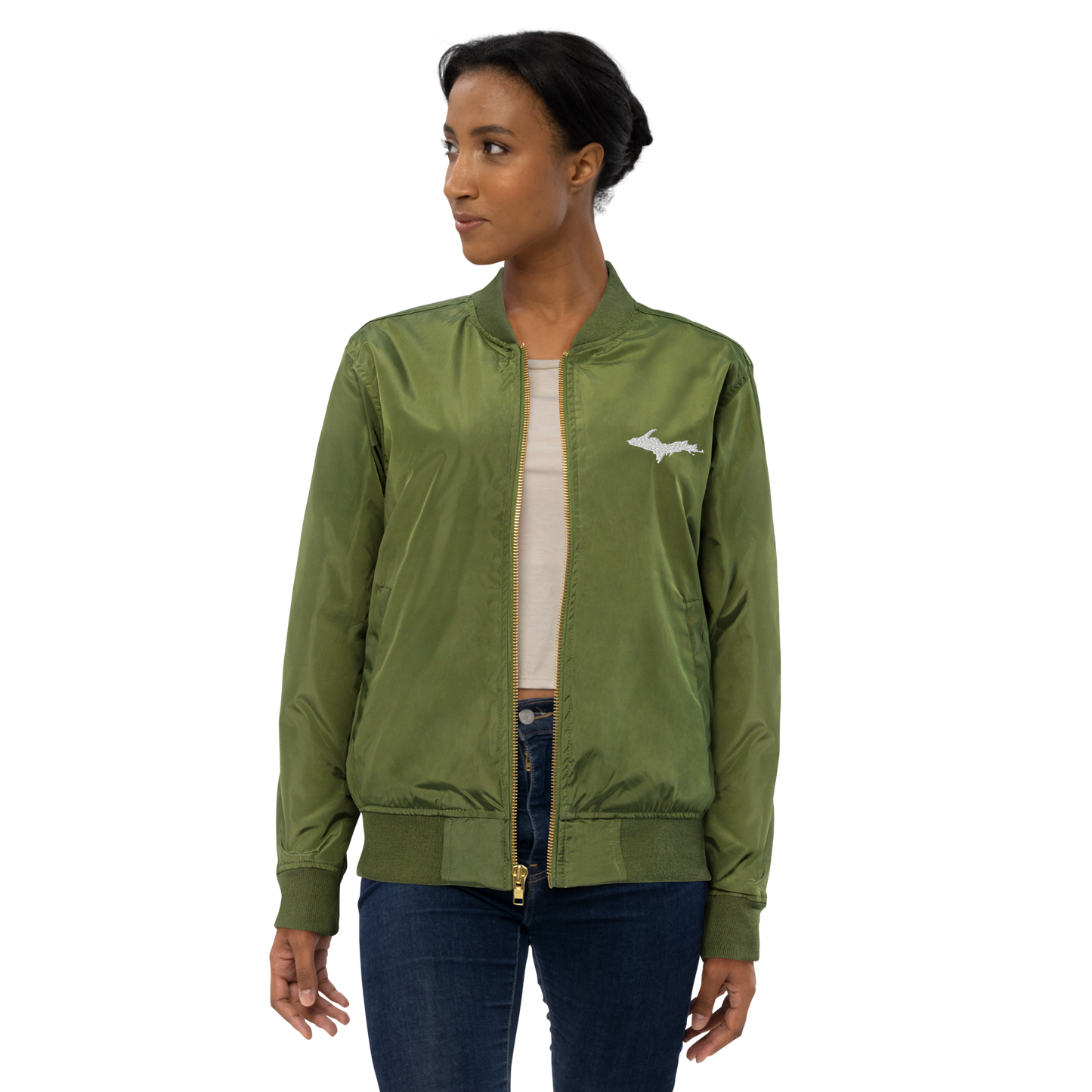 Michigan Upper Peninsula Bomber Jacket | Unisex Recycled