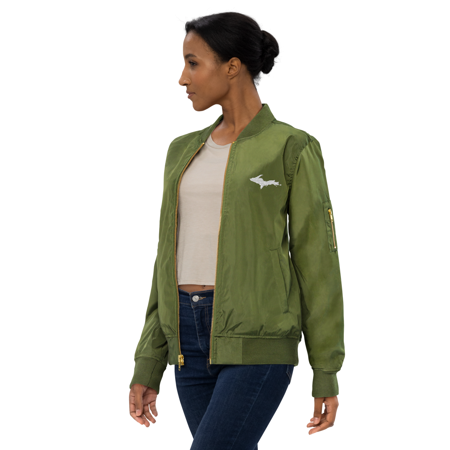 Michigan Upper Peninsula Bomber Jacket | Unisex Recycled