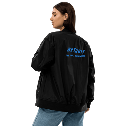 'Detroit The Next Generation' Recycled Bomber Jacket (1990s Sci-Fi Parody) - Circumspice Michigan