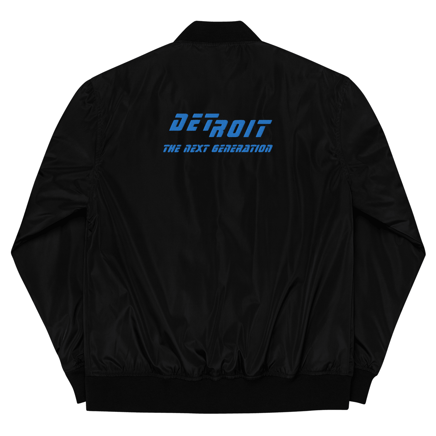 'Detroit The Next Generation' Recycled Bomber Jacket (1990s Sci-Fi Parody) - Circumspice Michigan