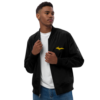 Michigan Upper Peninsula Bomber Jacket (w/ Gold UP Outline)