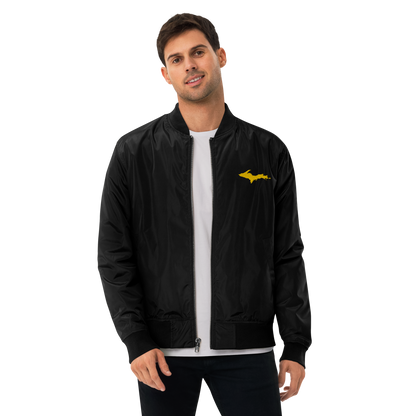 Michigan Upper Peninsula Bomber Jacket (w/ Gold UP Outline)