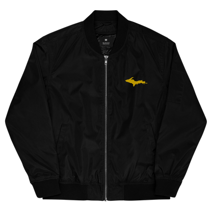 Michigan Upper Peninsula Bomber Jacket (w/ Gold UP Outline)