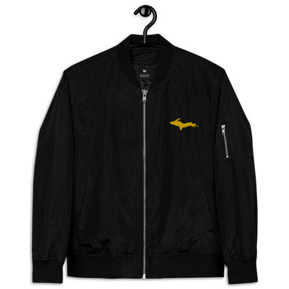 Michigan Upper Peninsula Bomber Jacket (w/ Gold UP Outline)