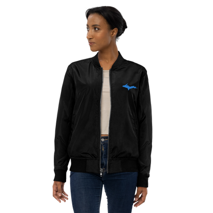 Michigan Upper Peninsula Bomber Jacket (w/ Azure UP Outline)