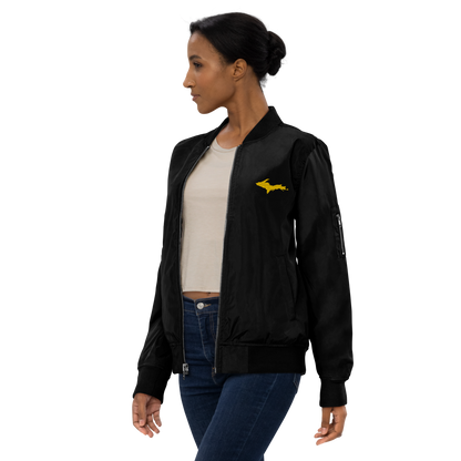 Michigan Upper Peninsula Bomber Jacket (w/ Gold UP Outline)