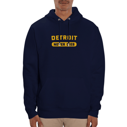 'Detroit Never Dies' Hoodie | Unisex Heavyweight (Eco-Friendly) - Circumspice Michigan