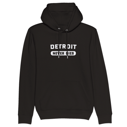 'Detroit Never Dies' Hoodie | Unisex Heavyweight (Eco-Friendly) - Circumspice Michigan