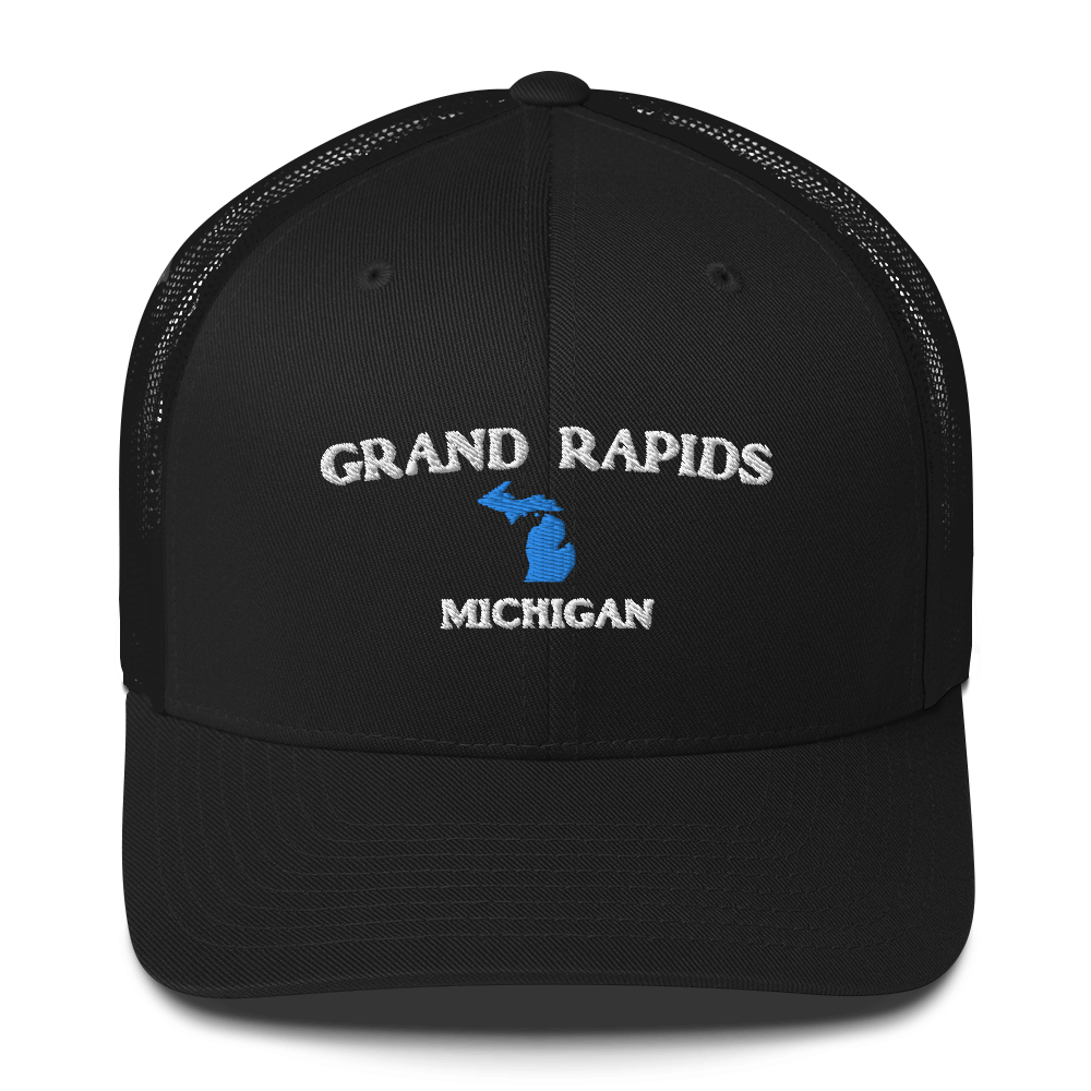 'Grand Rapids Michigan' Trucker Hat (w/ Michigan Outline)