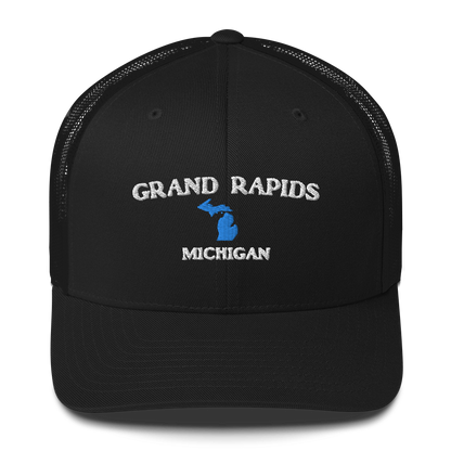 'Grand Rapids Michigan' Trucker Hat (w/ Michigan Outline)