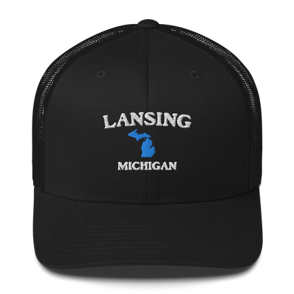 'Lansing Michigan' Trucker Hat (w/ Michigan Outline)