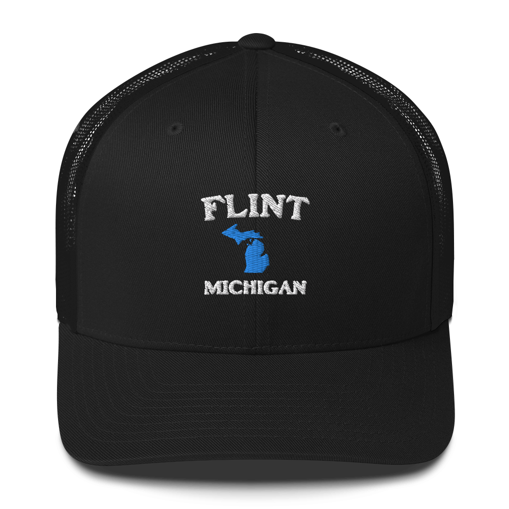 'Flint Michigan' Trucker Hat (w/ Michigan Outline)