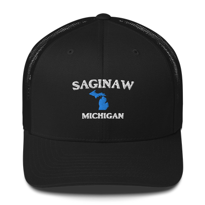 'Saginaw Michigan' Trucker Hat (w/ Michigan Outline)