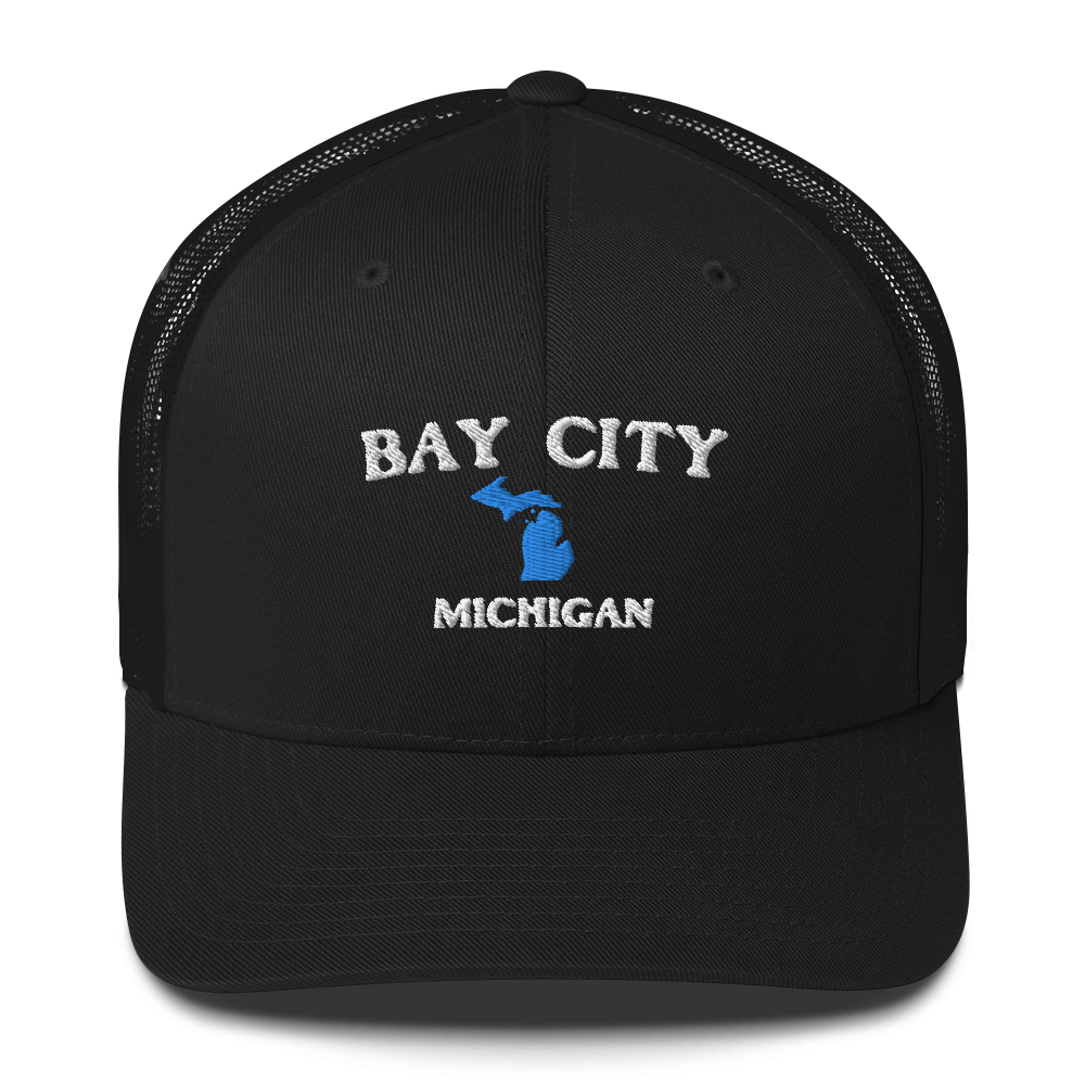 'Bay City Michigan' Trucker Hat (w/ Michigan Outline)