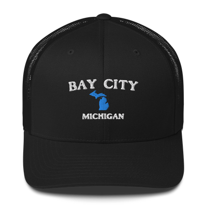 'Bay City Michigan' Trucker Hat (w/ Michigan Outline)