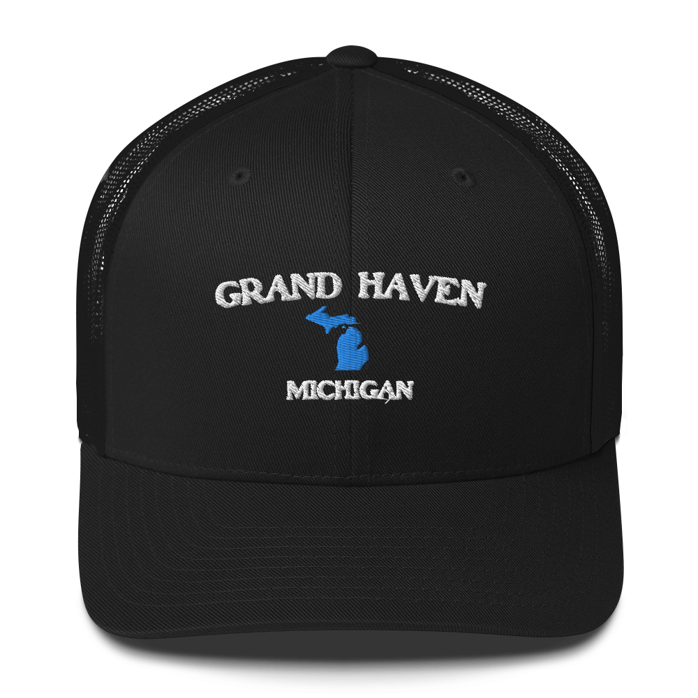 'Grand Haven Michigan' Trucker Hat (w/ Michigan Outline)