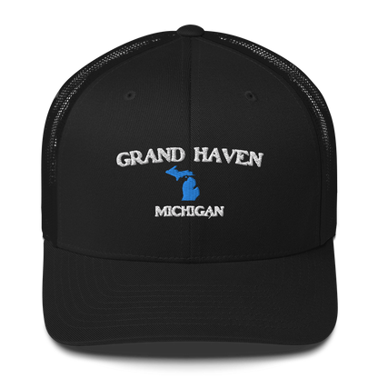 'Grand Haven Michigan' Trucker Hat (w/ Michigan Outline)