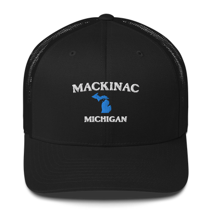 'Mackinac Michigan' Trucker Cap (w/ Michigan Outline)