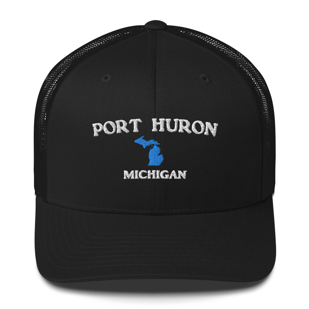 'Port Huron Michigan' Trucker Hat (w/ Michigan Outline)