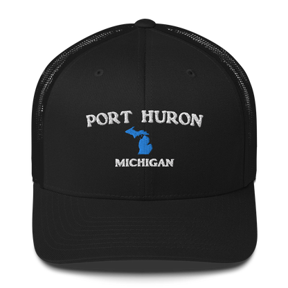 'Port Huron Michigan' Trucker Hat (w/ Michigan Outline)