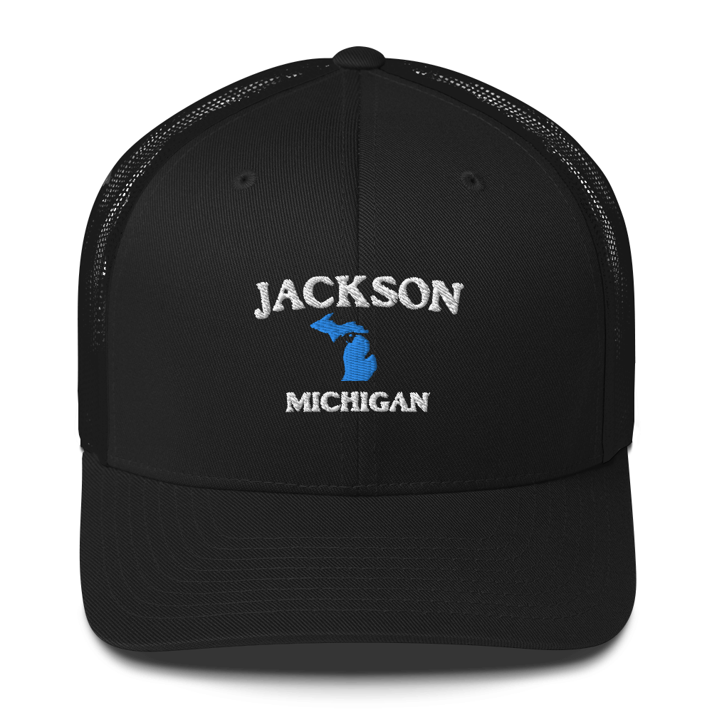 'Jackson Michigan' Trucker Hat (w/ Michigan Outline)