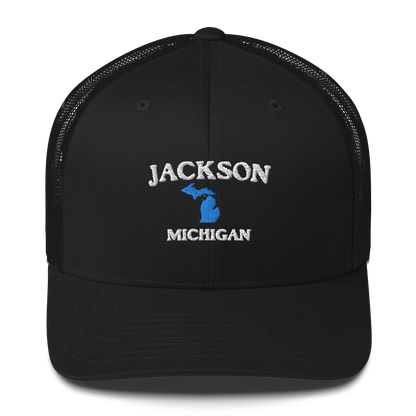 'Jackson Michigan' Trucker Hat (w/ Michigan Outline)