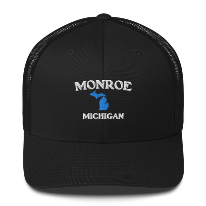 'Monroe Michigan' Trucker Hat (w/ Michigan Outline)