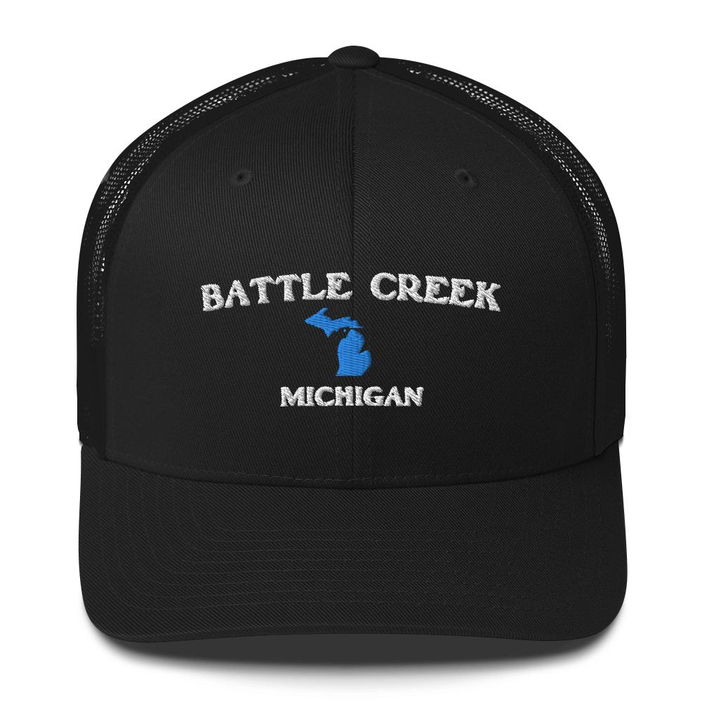 'Battle Creek Michigan' Trucker Hat (w/ Michigan Outline)