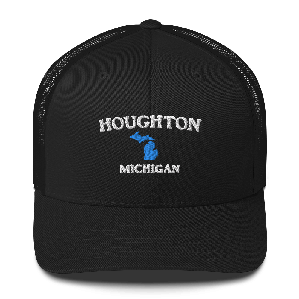 'Houghton Michigan' Trucker Hat (w/ Michigan Outline)