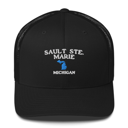 'Sault Ste. Marie' Trucker Hat (w/ Michigan Outline)