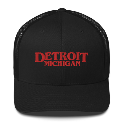 'Detroit Michigan' Trucker Hat (1980s Drama Parody)