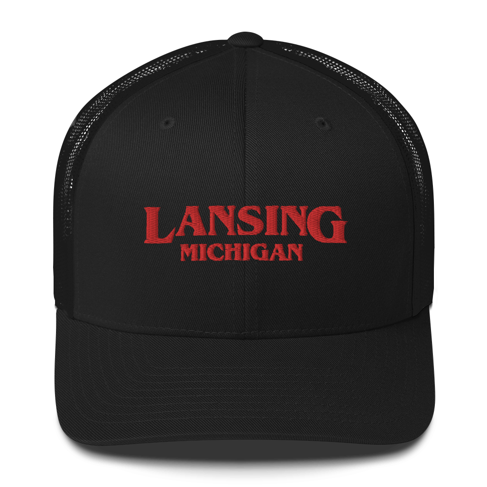 'Lansing Michigan' Trucker Hat (1980s Drama Parody)