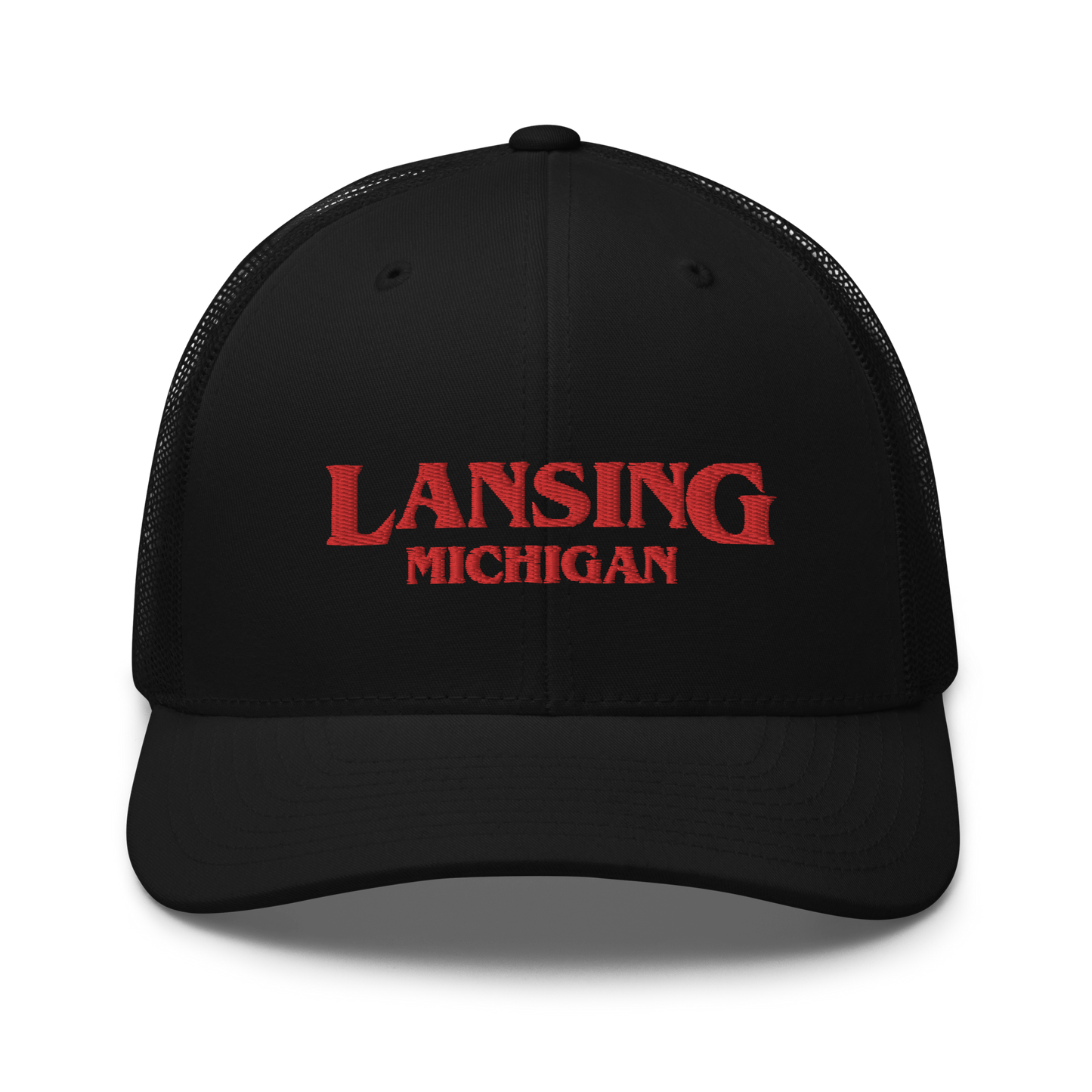 'Lansing Michigan' Trucker Hat (1980s Drama Parody)