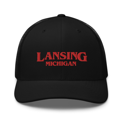 'Lansing Michigan' Trucker Hat (1980s Drama Parody)