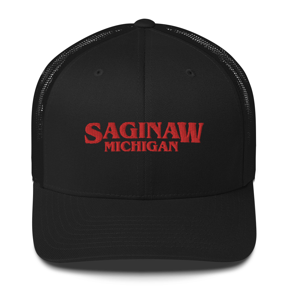 'Saginaw Michigan' Trucker Hat (1980s Drama Parody)