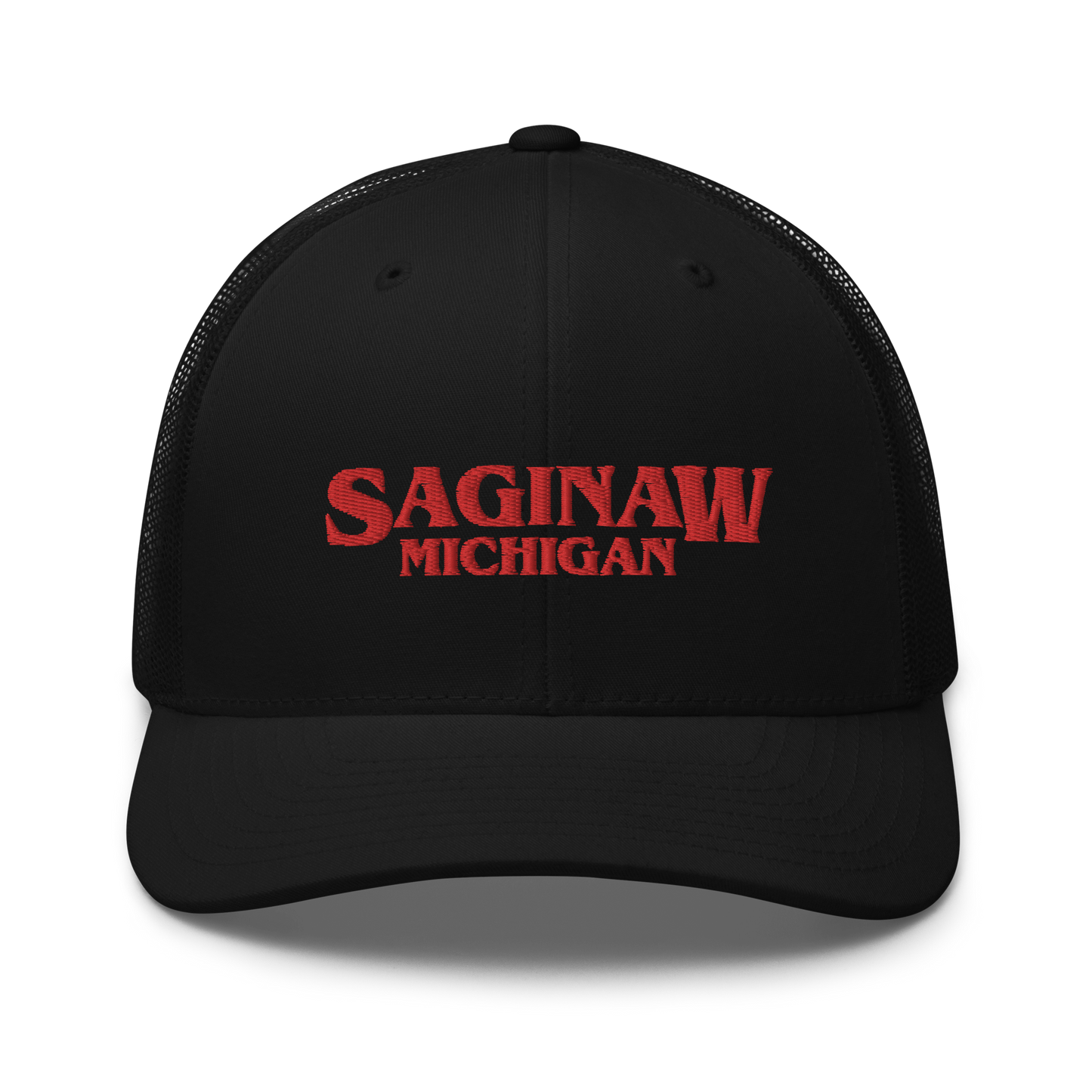 'Saginaw Michigan' Trucker Hat (1980s Drama Parody)