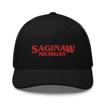 'Saginaw Michigan' Trucker Hat (1980s Drama Parody)