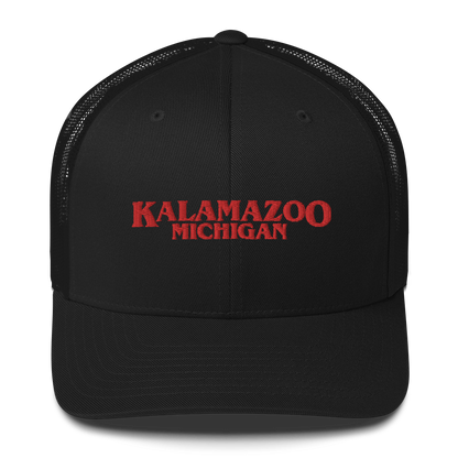 'Kalamazoo Michigan' Trucker Hat (1980s Drama Parody)