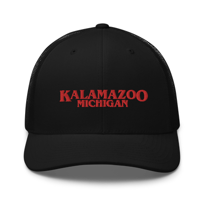 'Kalamazoo Michigan' Trucker Hat (1980s Drama Parody)