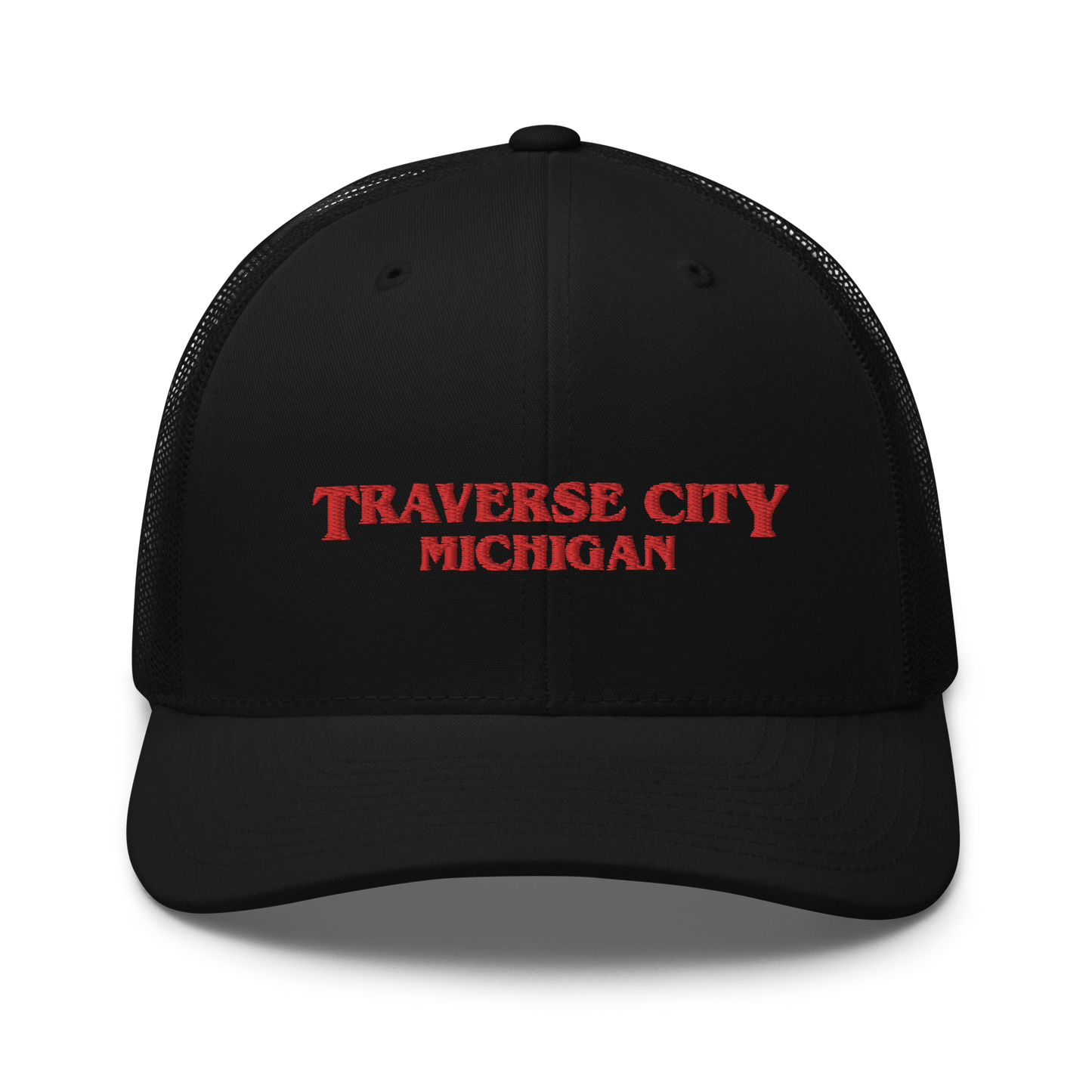 'Traverse City Michigan' Trucker Hat (1980s Drama Parody)