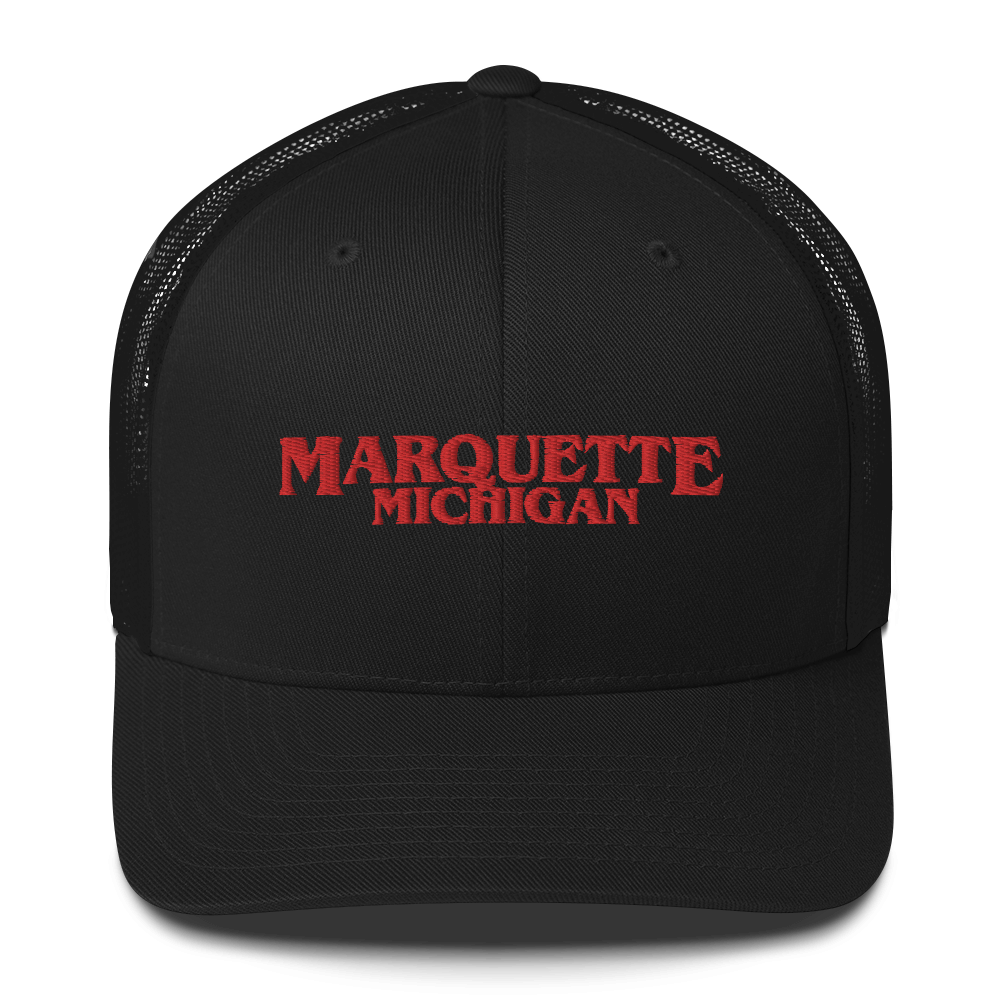 'Marquette Michigan' Trucker Hat (1980s Drama Parody)