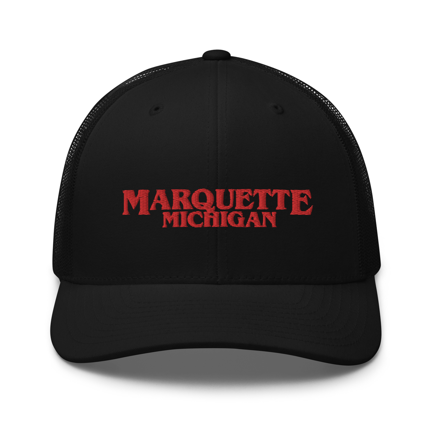 'Marquette Michigan' Trucker Hat (1980s Drama Parody)