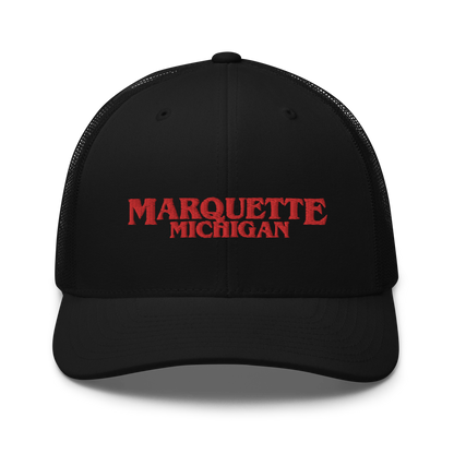 'Marquette Michigan' Trucker Hat (1980s Drama Parody)